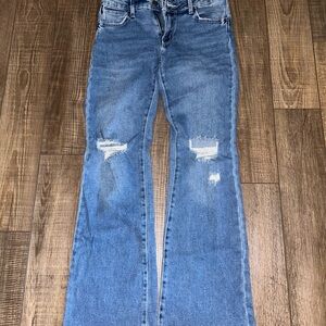 Wild Fable Blue Distressed Flare Jeans